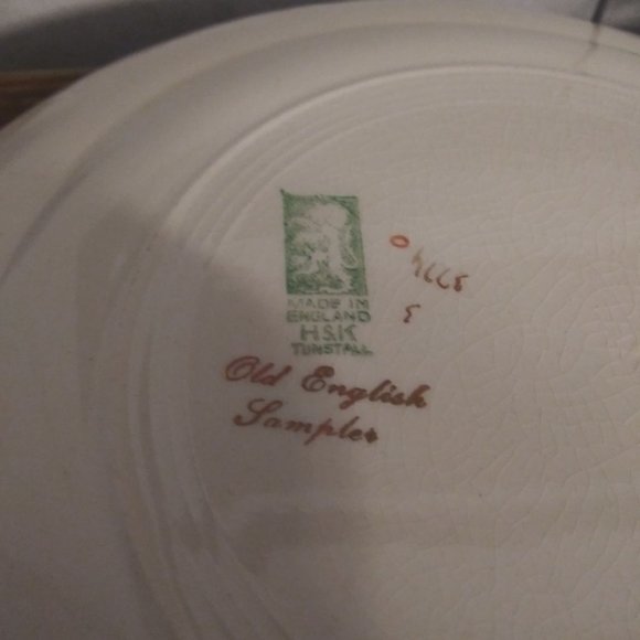10" Dinner Plate "Old English Sampler" H&K Tunstal - Picture 3 of 3
